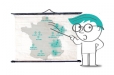 La mascotte Harry avec la carte de France du réseau CItiz